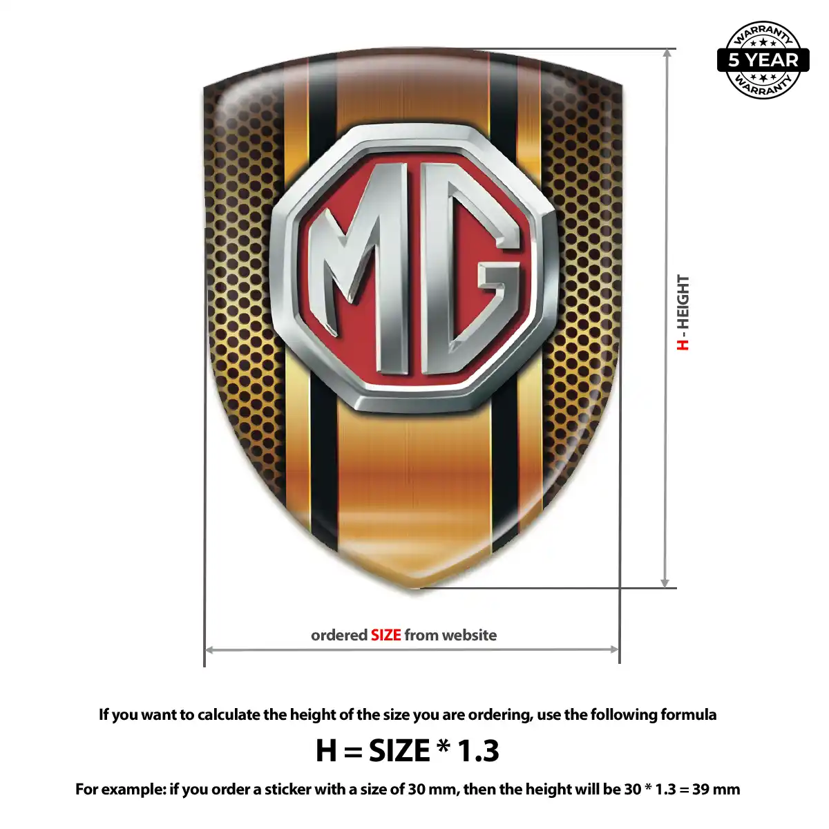 MG Emblem Logo Exterior Luxe