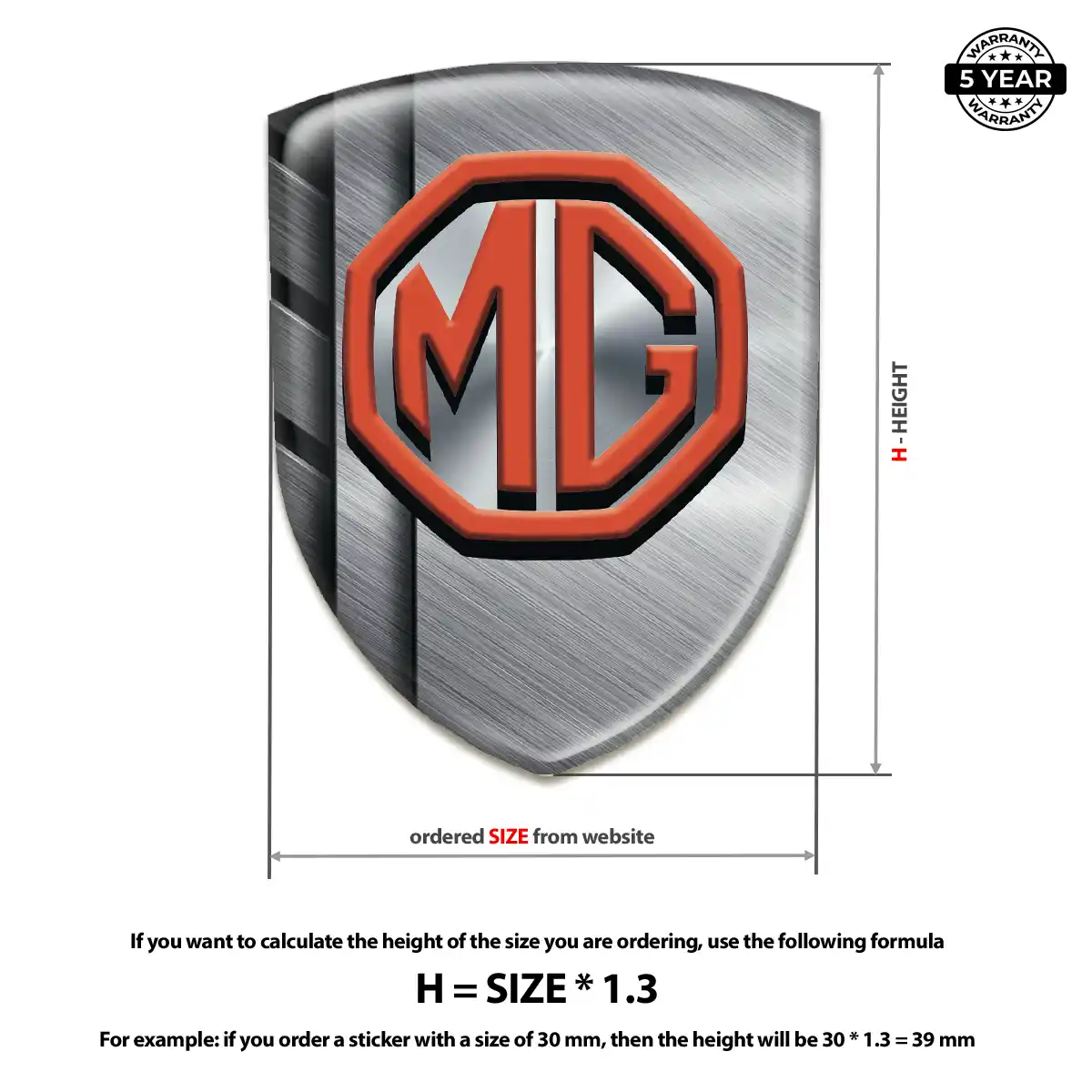 MG Emblem Logo Premium Dome