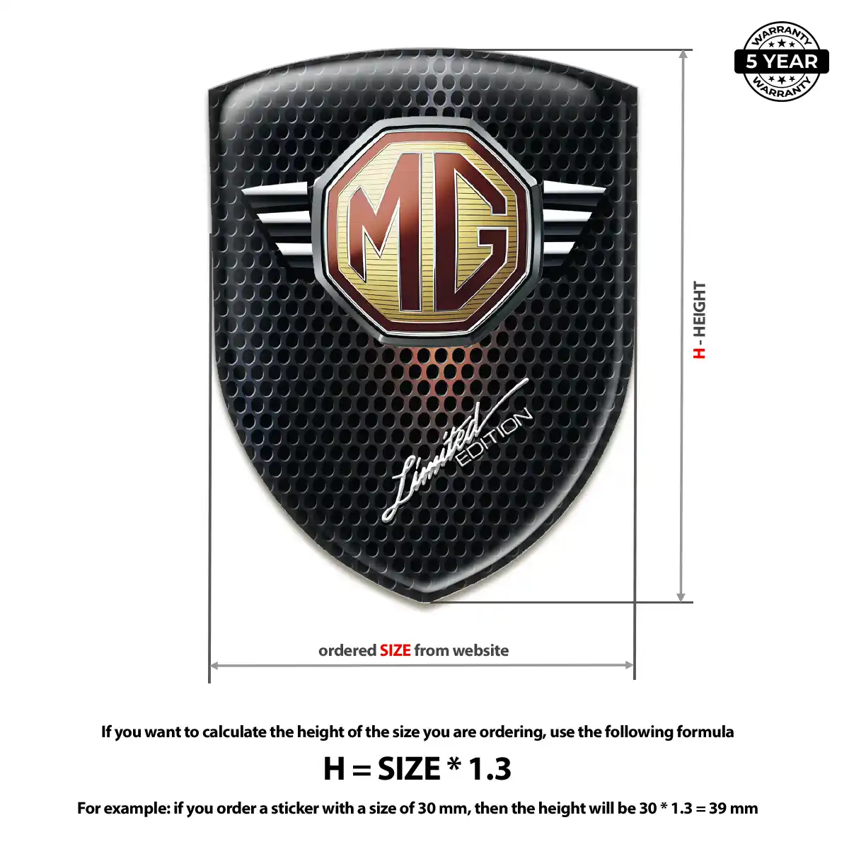 MG Emblem Shield Elite Finish