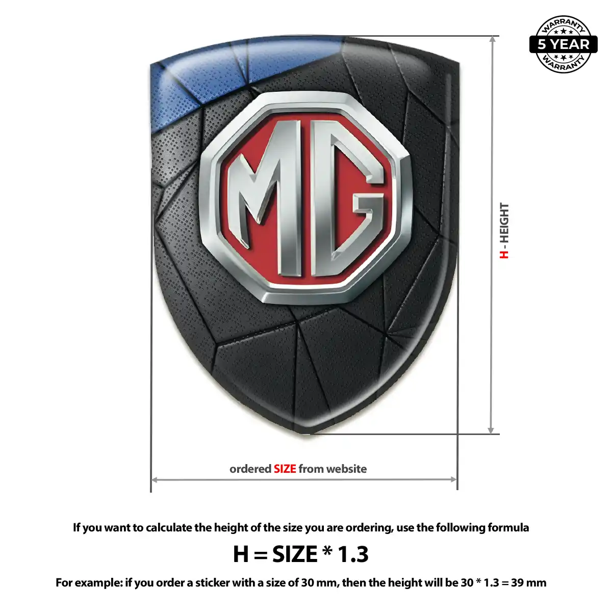 MG Emblem Shield Interior Elegance