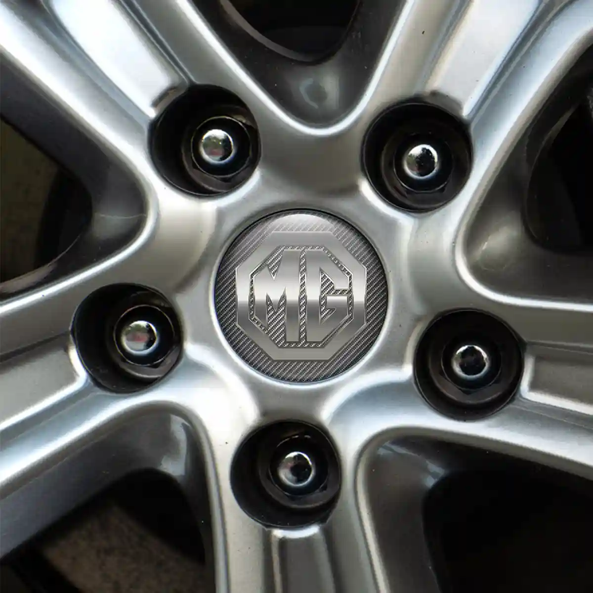 MG Emblem Wheel Center Caps Refined Design