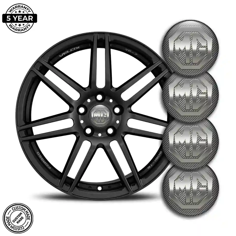 MG Emblem Wheel Center Caps Refined Design
