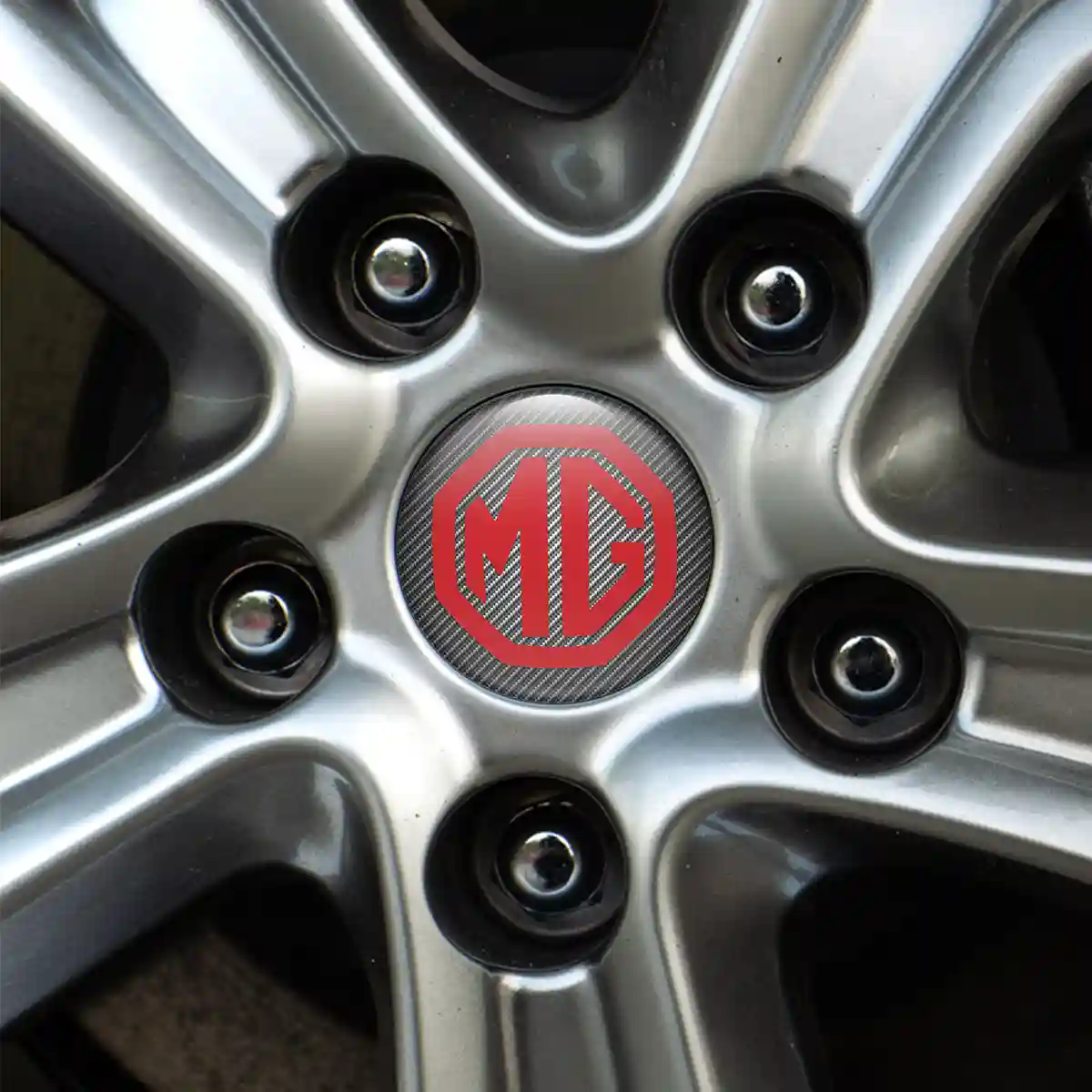 MG Emblem Wheel Center Caps Self-Adhesive Sleek Style