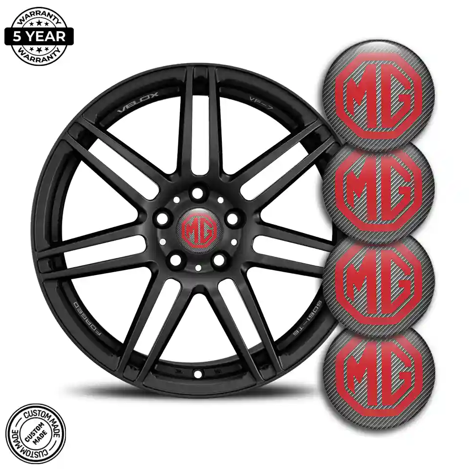 MG Emblem Wheel Center Caps Self-Adhesive Sleek Style