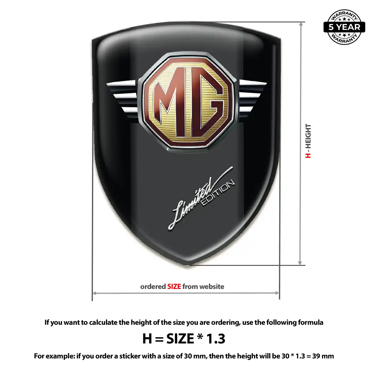 MG Epoxy Domed Sticker Deluxe Edition
