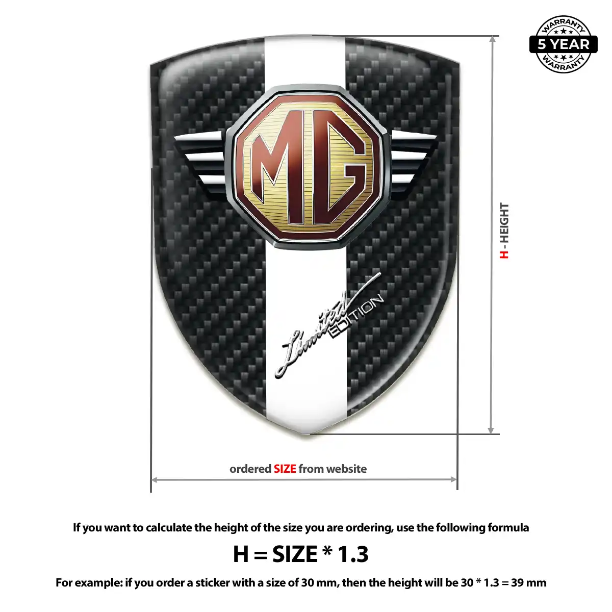 MG Epoxy Domed Sticker Noble Edition