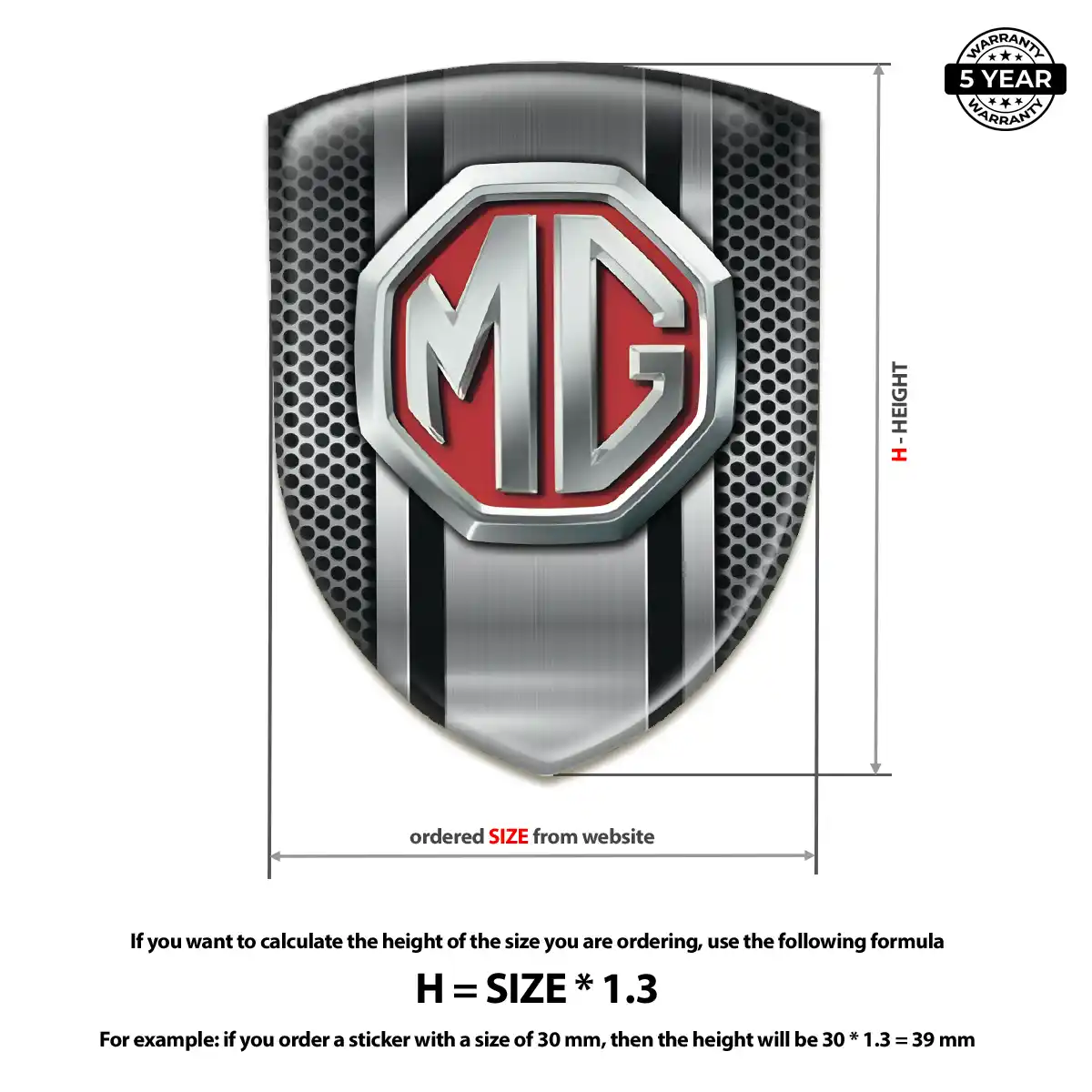 MG Epoxy Domed Sticker Opulent Line