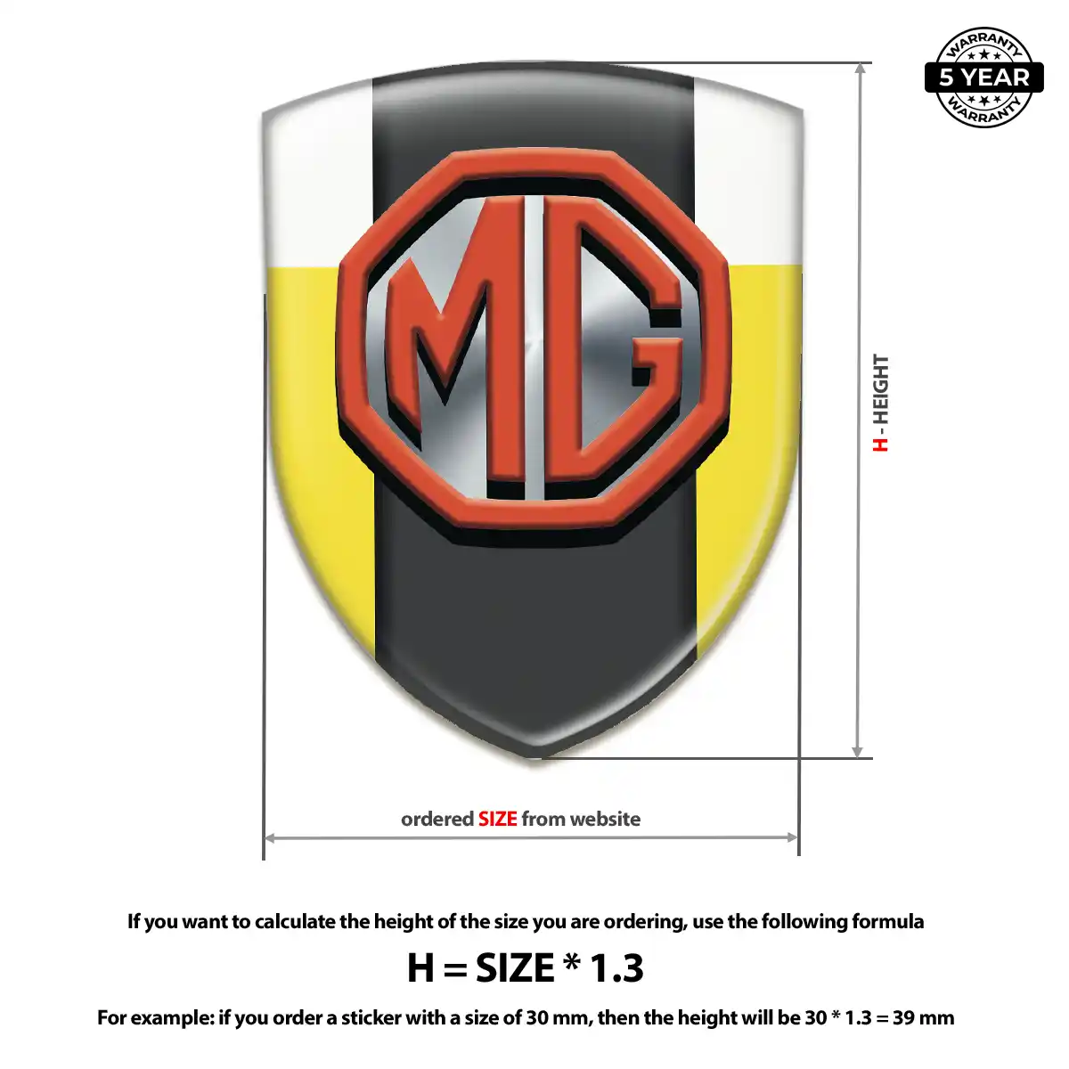 MG Epoxy Domed Sticker Outer Style
