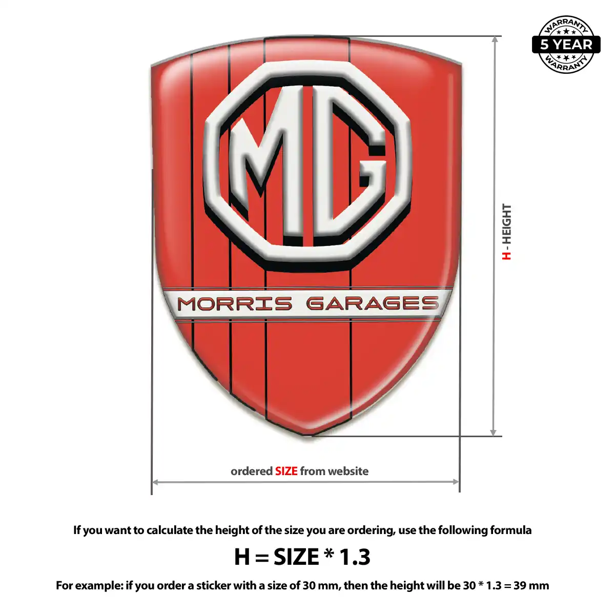 MG Epoxy Domed Sticker Prestige Line