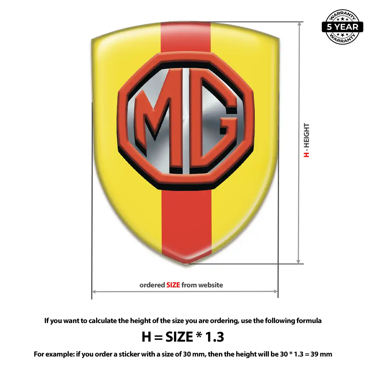 MG Epoxy Domed Sticker Prime Quality