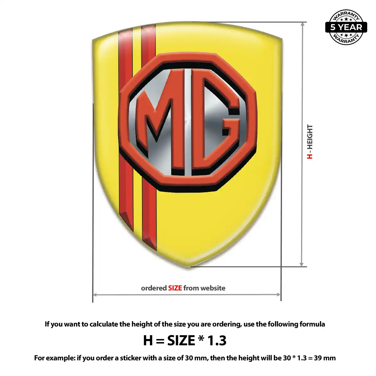 MG Epoxy Domed Sticker Signature Grade