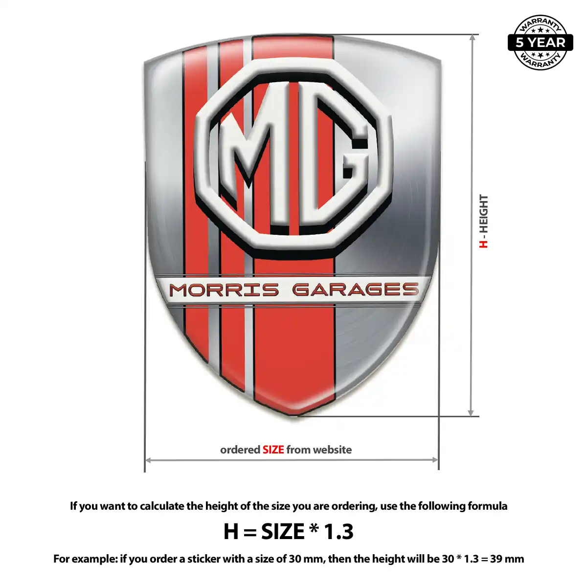 MG Gel Badge Sticker Opulent Line