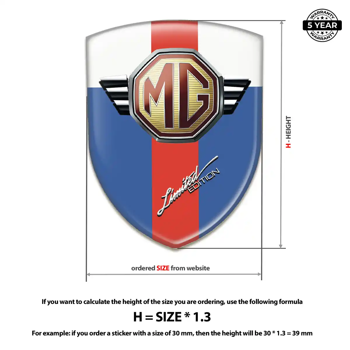MG Gel Badge Sticker Prestige Line