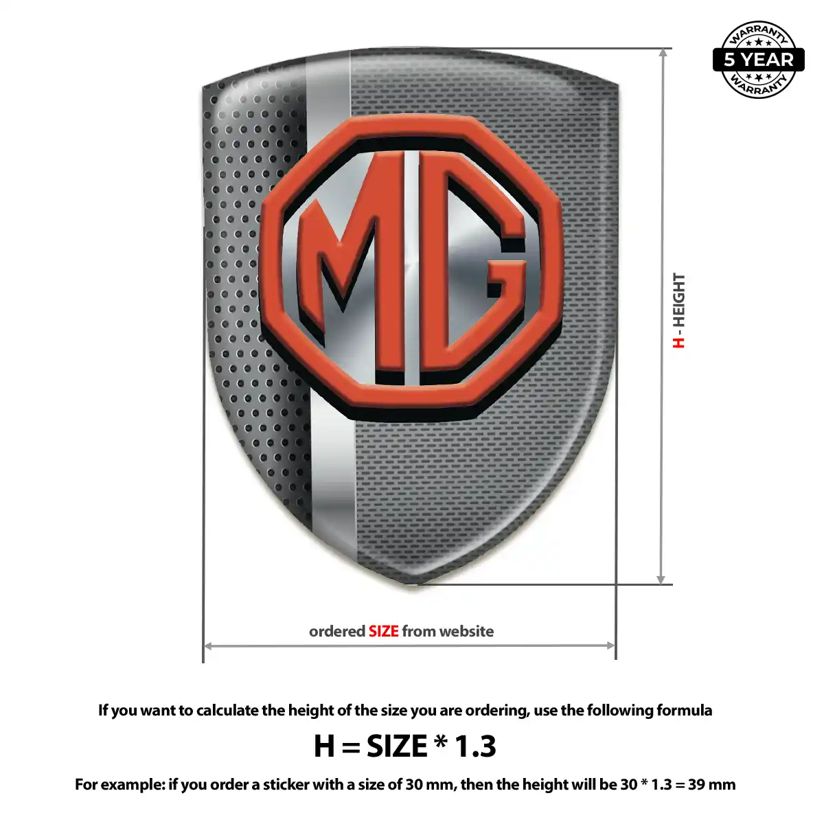 MG Gel Badge Sticker Resin Elite