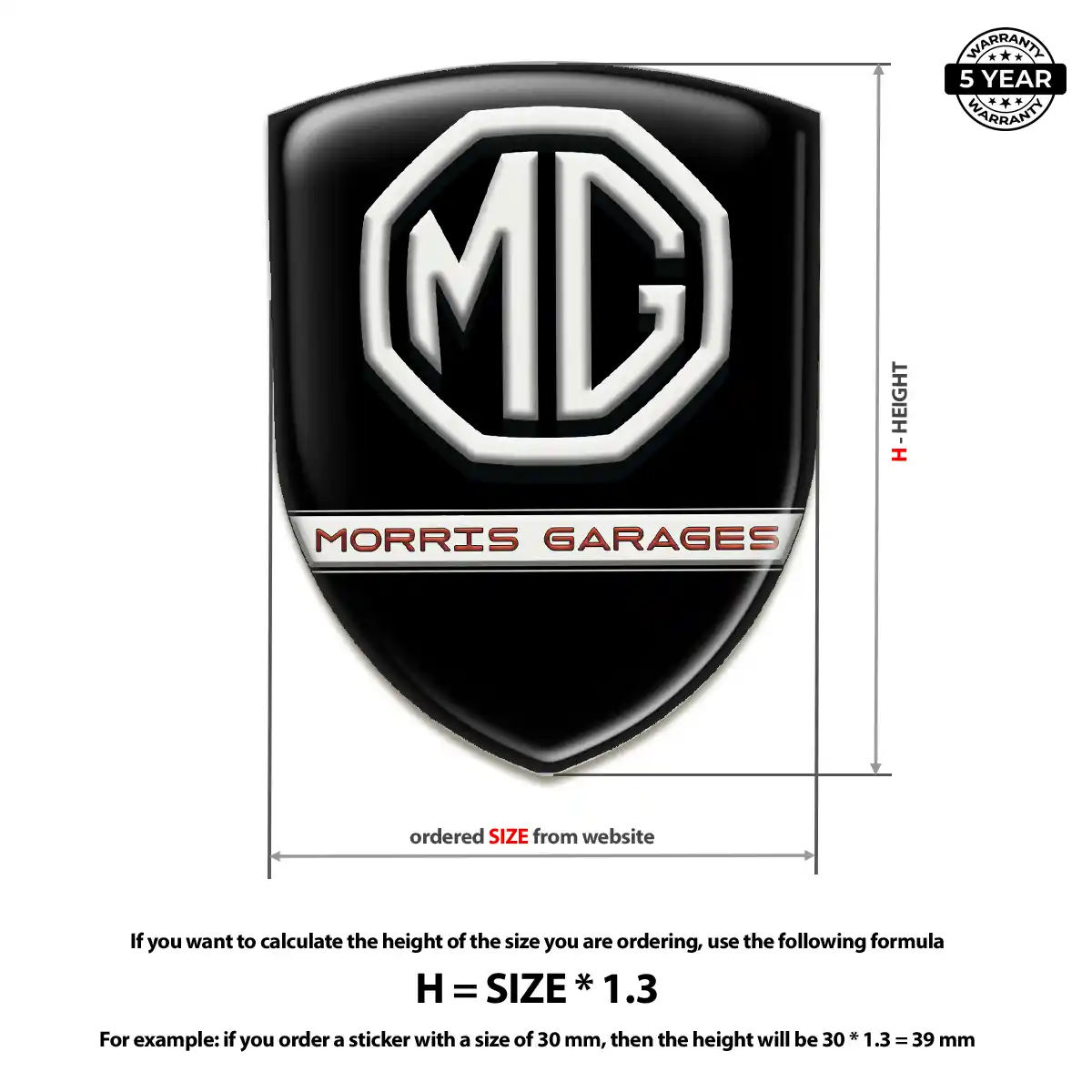 MG Gel Badge Sticker Resin Luxe