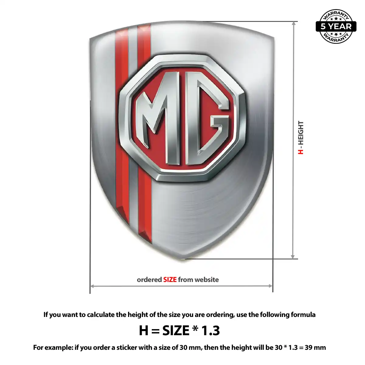 MG Gel Badge Sticker Signature Grade