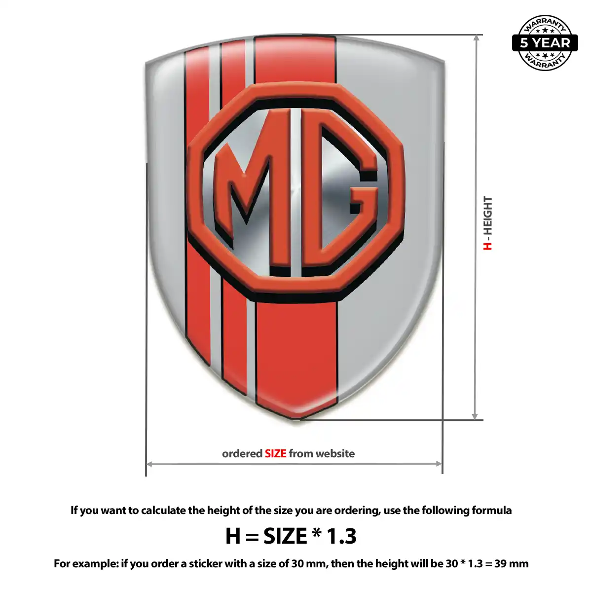 MG Gel Badge Sticker Superior Craft