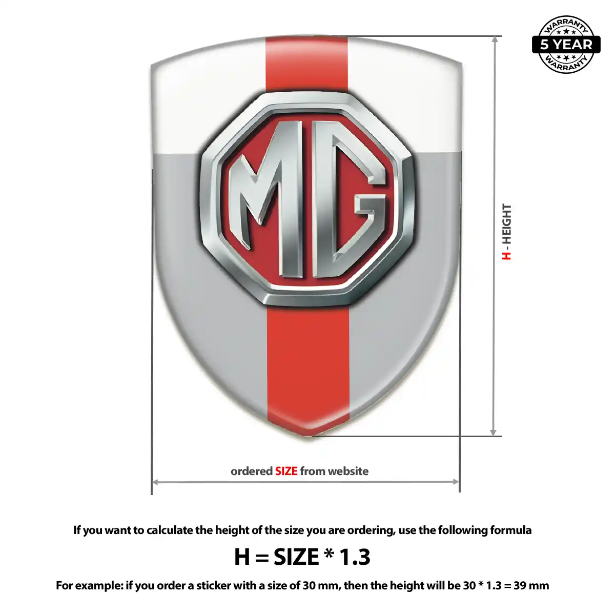 MG Gel Emblem Sticker Elite Edition