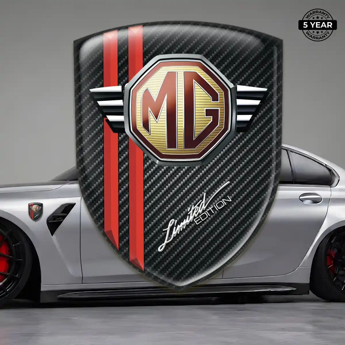 MG Gel Emblem Sticker Refined Design