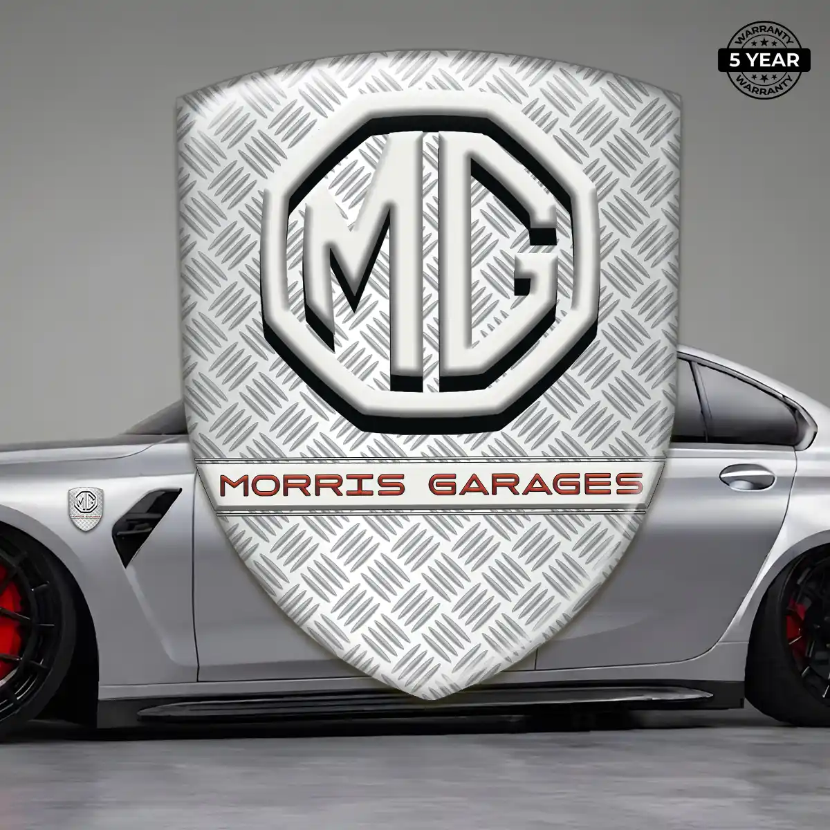 MG Gel Emblem Sticker Sleek Style
