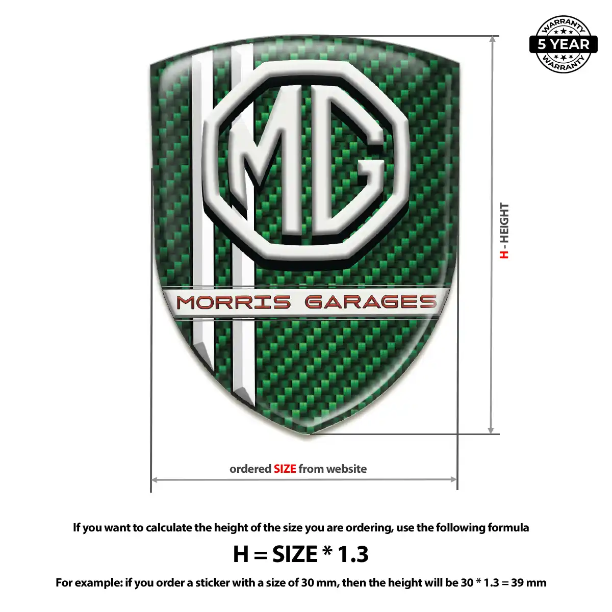 MG Logo Badge Cabin Style