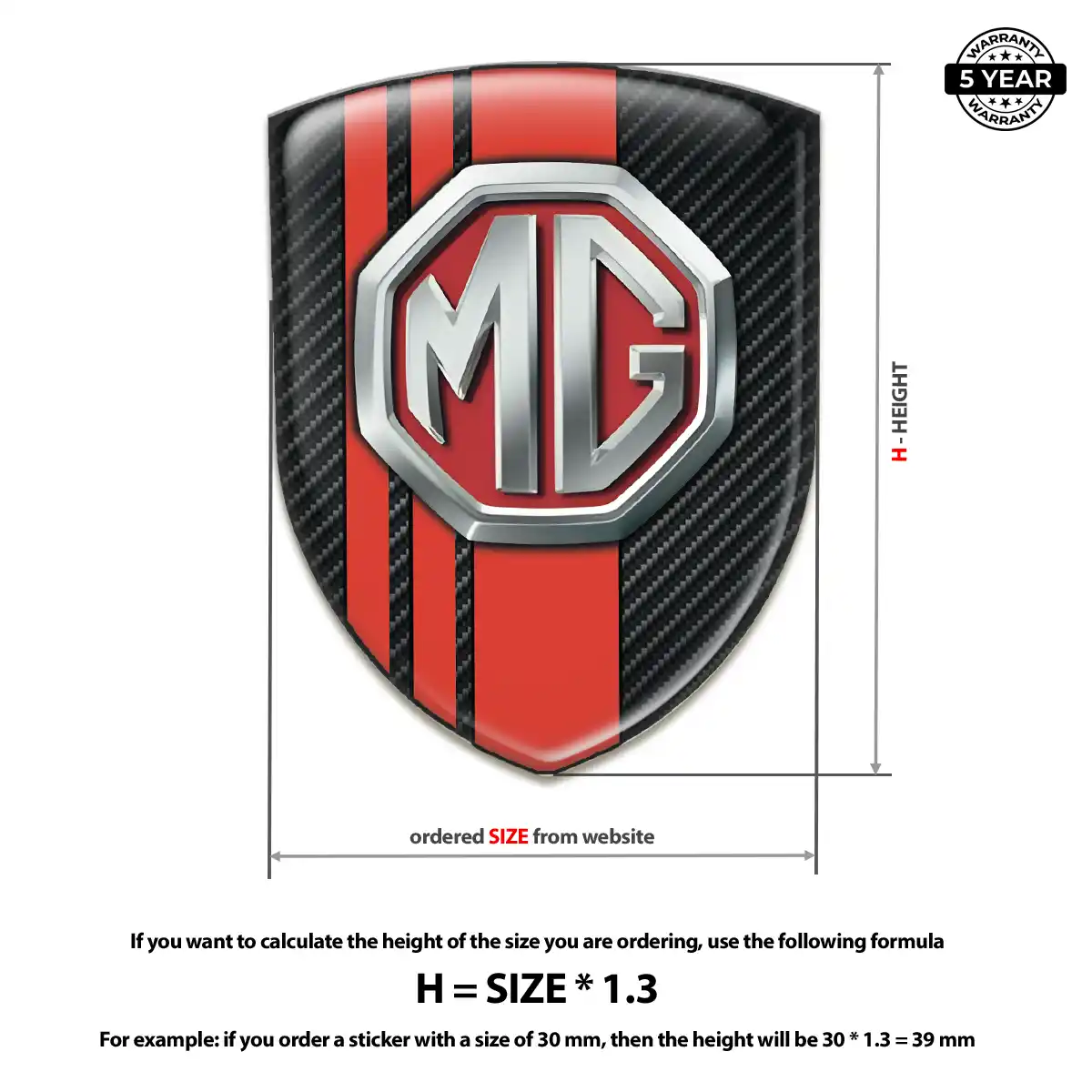 MG Logo Badge Interior Luxe