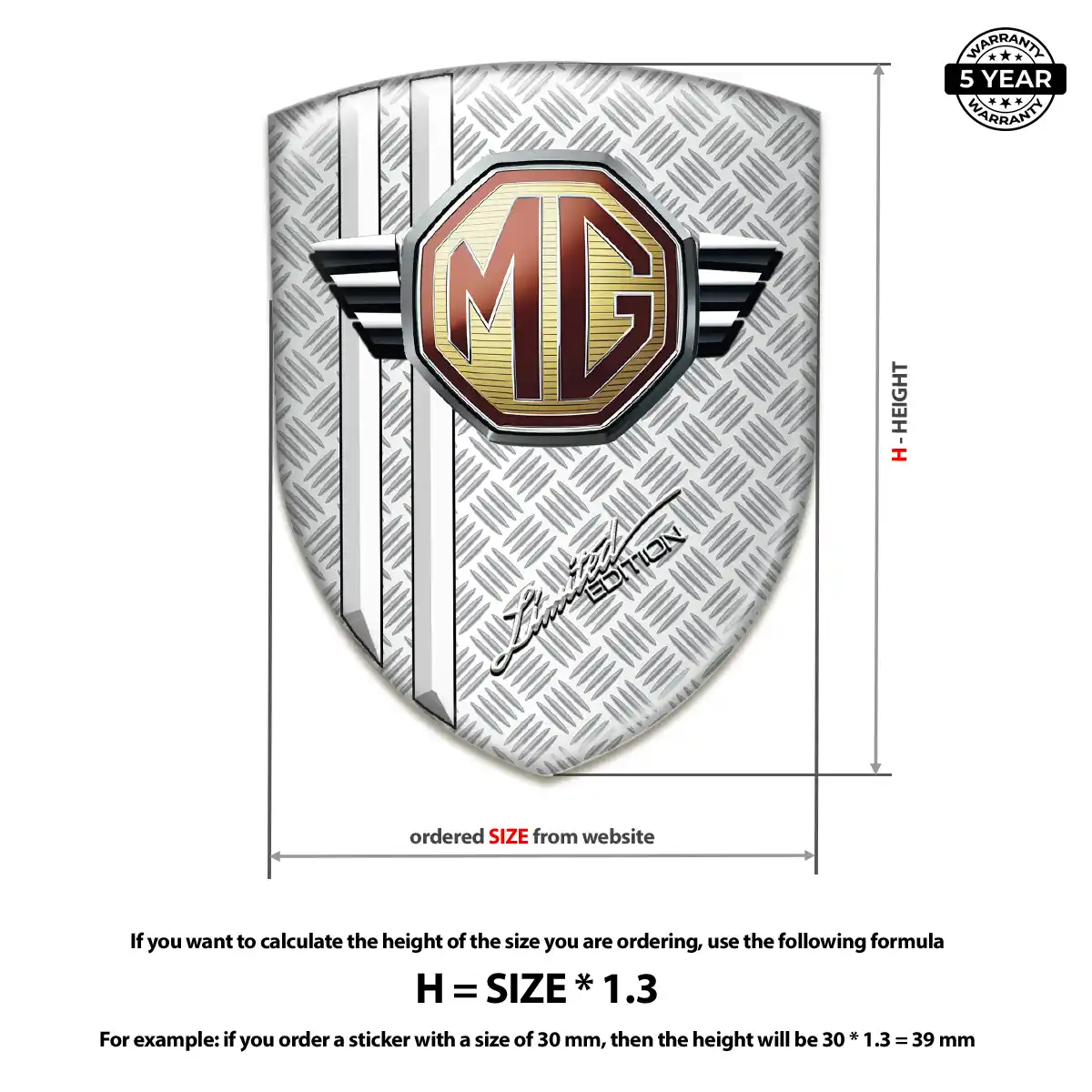 MG Logo Badge Premium Dome