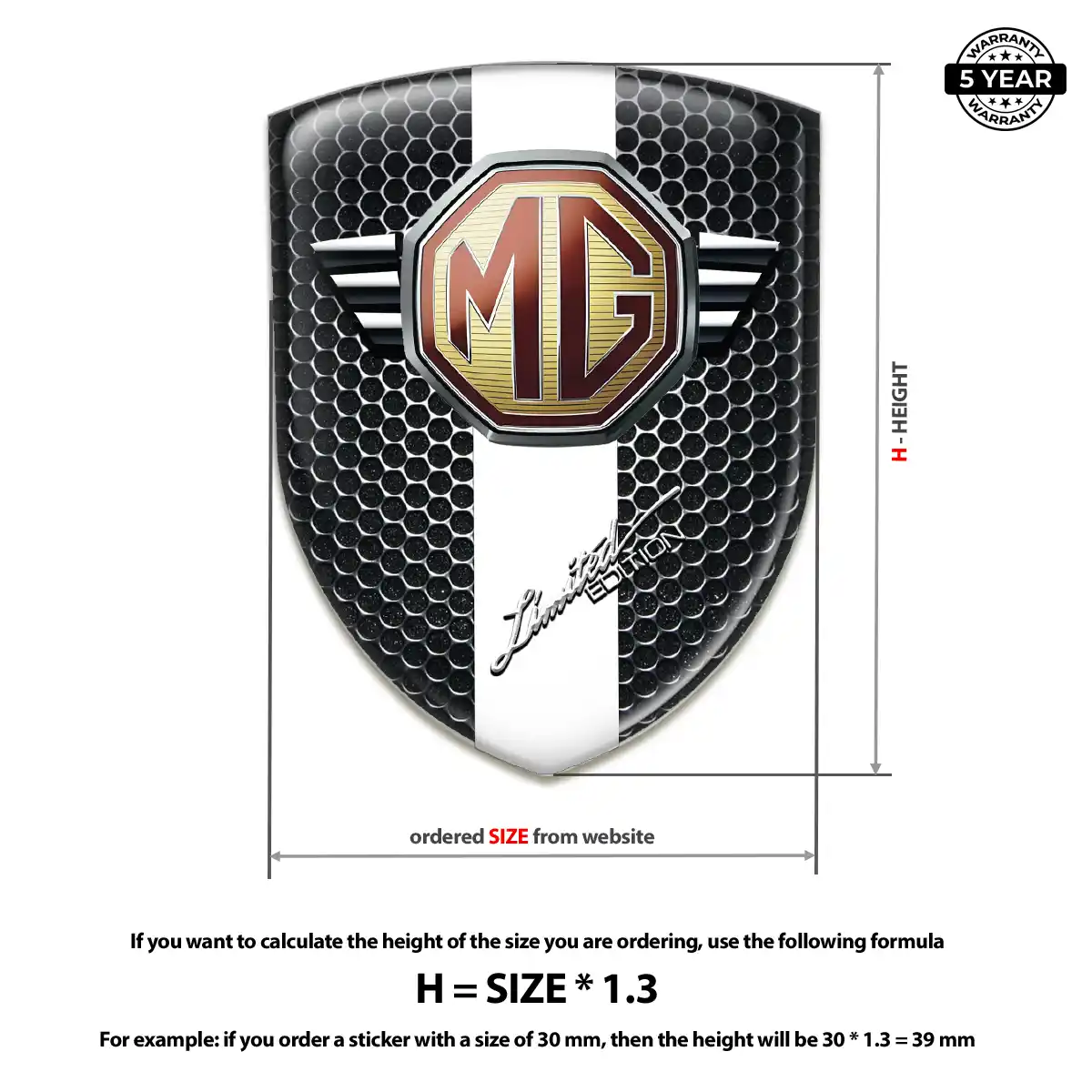 MG Logo Badge Resin Elite