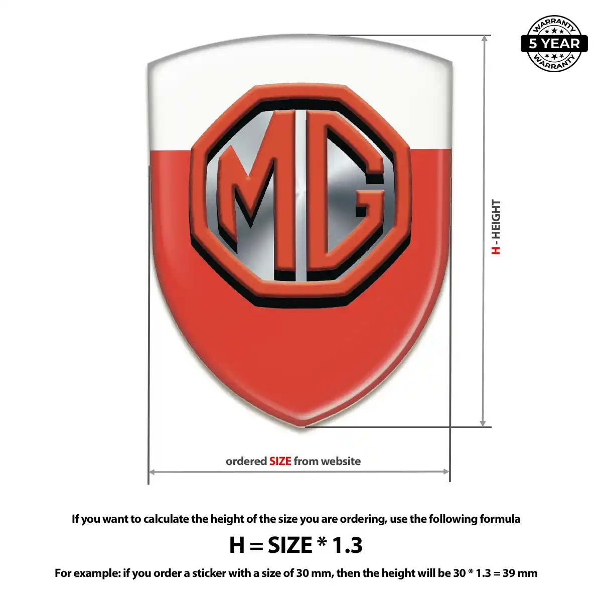 MG Logo Emblem Elite Finish