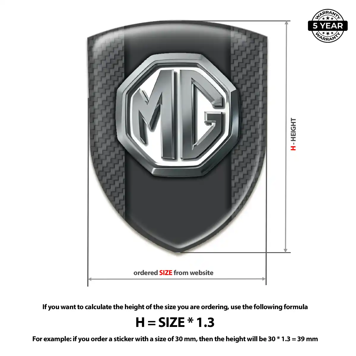 MG Logo Emblem Exterior Luxe