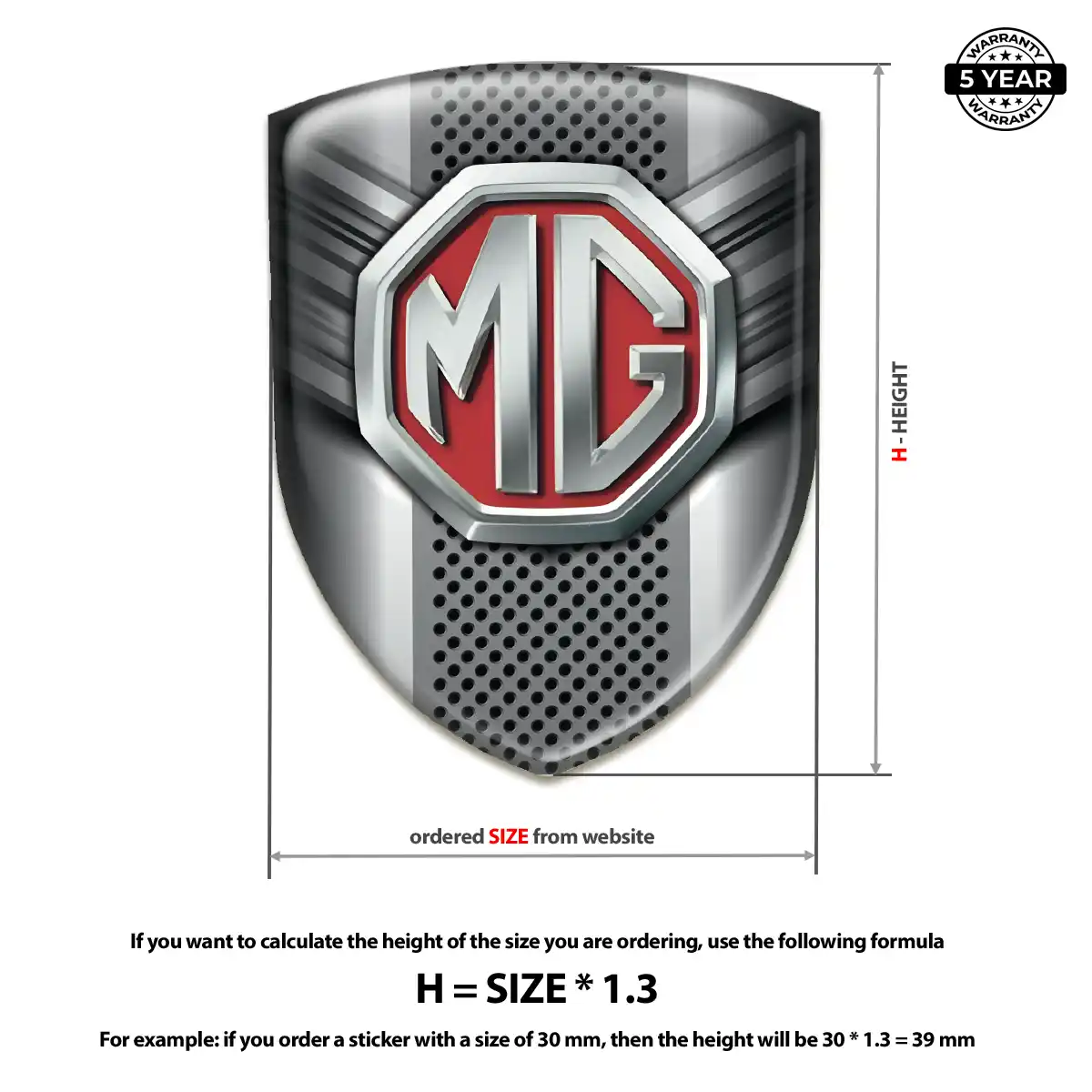 MG Logo Emblem Interior Luxe