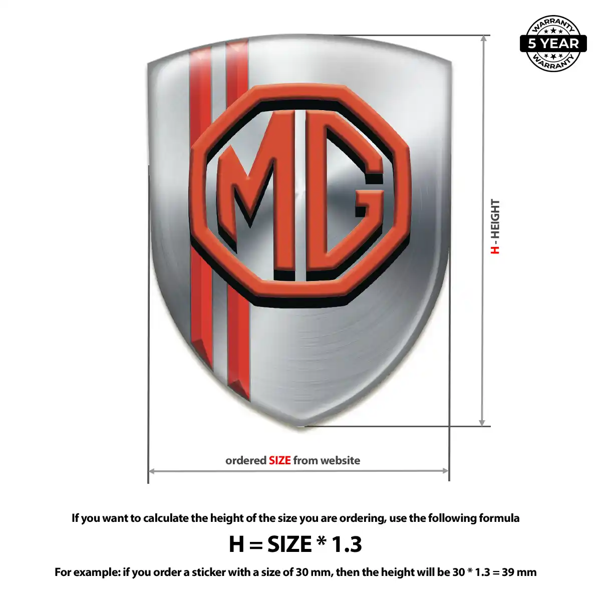 MG Logo Emblem Premium Dome