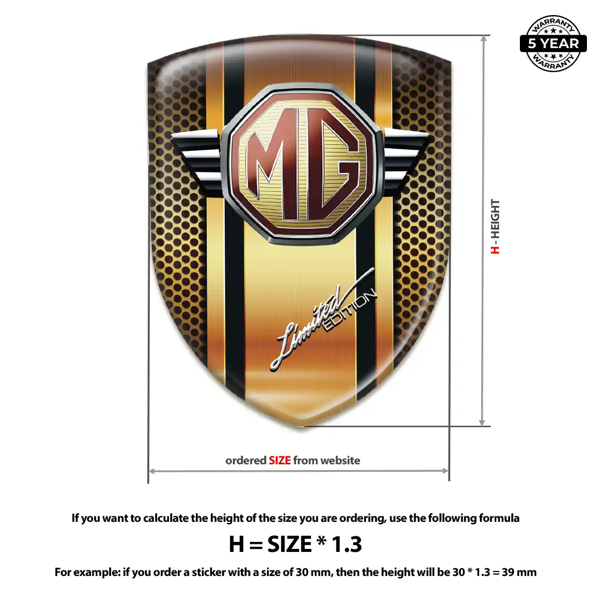 MG Logo Emblem Resin Luxe