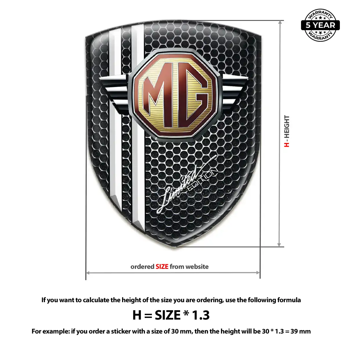 MG Logo Sticker Cabin Style