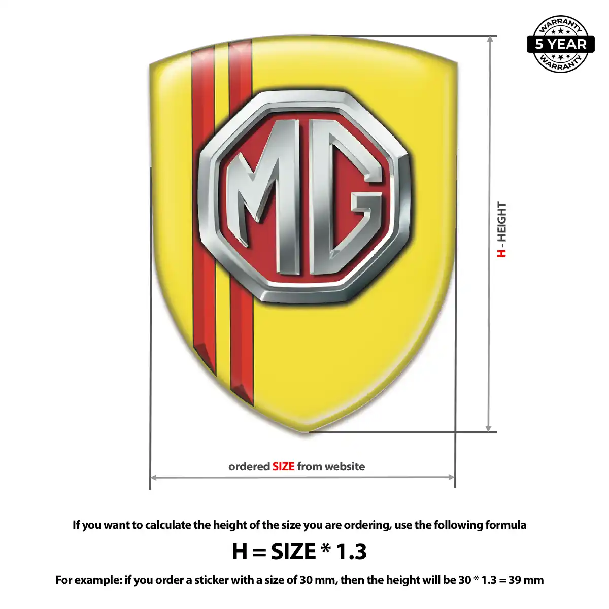 MG Logo Sticker Elite Finish