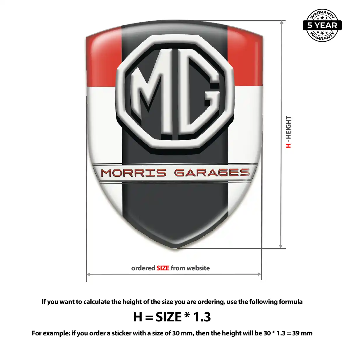 MG Logo Sticker Exterior Luxe