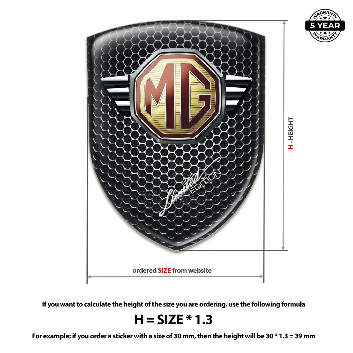 MG Logo Sticker Prime Quality