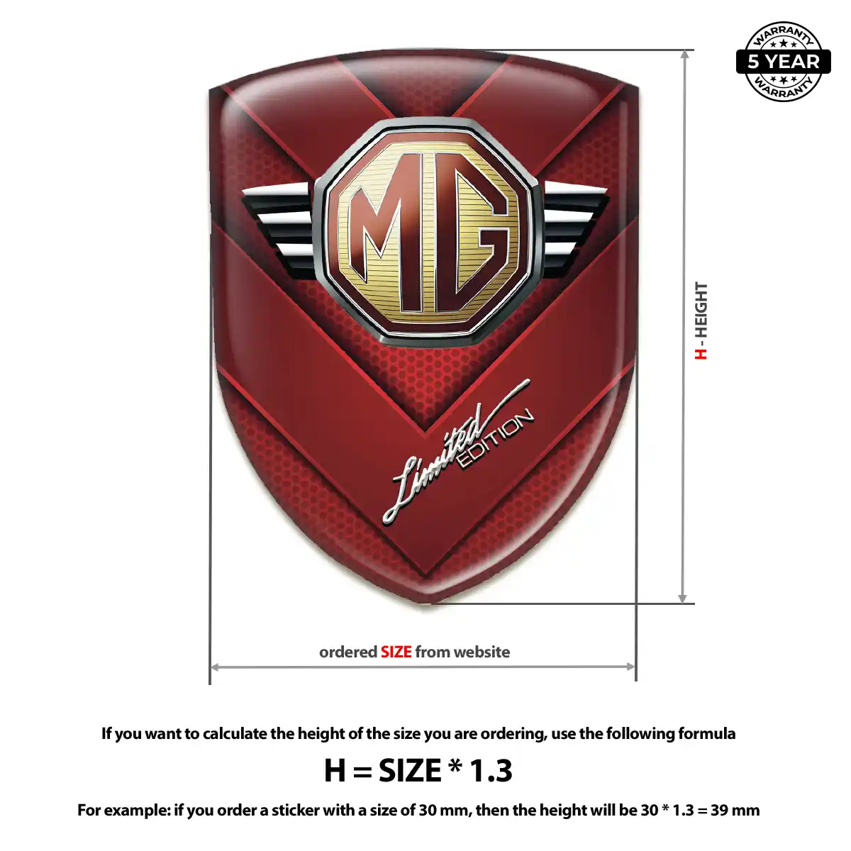 MG Logo Sticker Signature Grade
