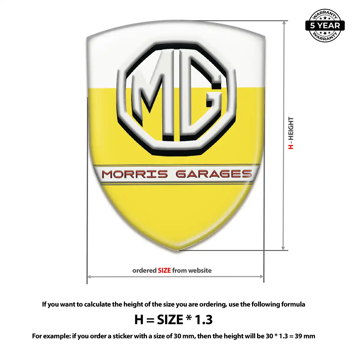 MG Polyurethane Domed Sticker Deluxe Edition