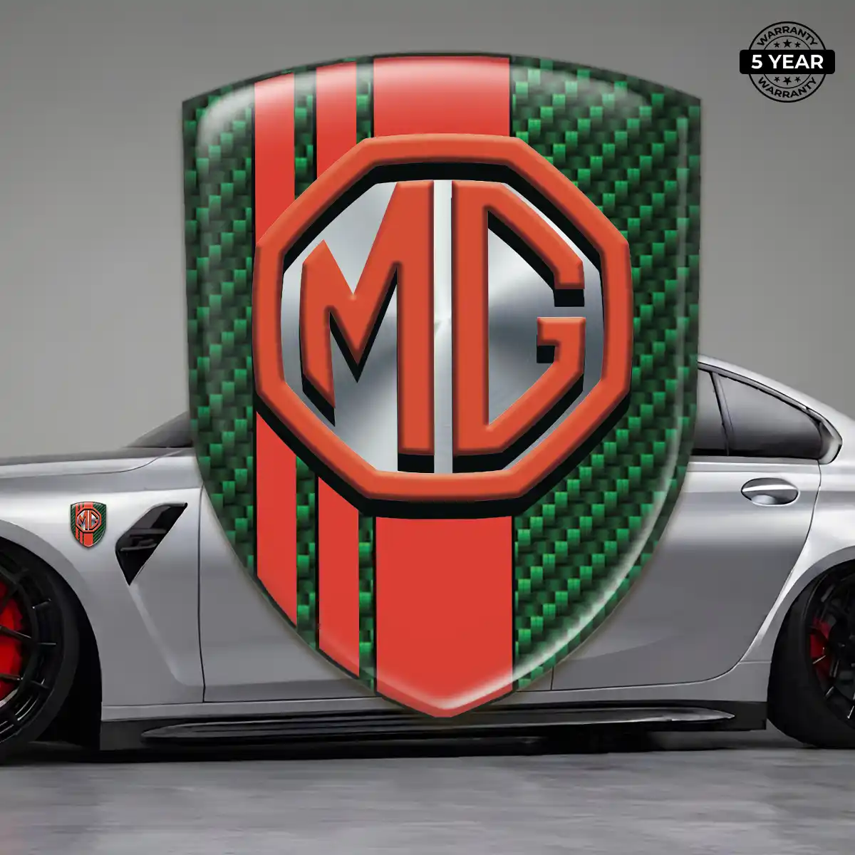 MG Polyurethane Domed Sticker Outer Style