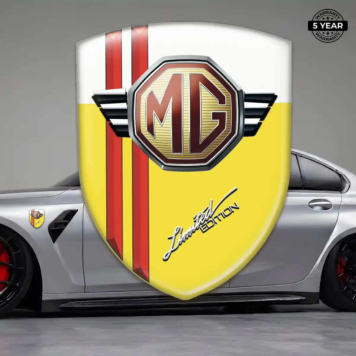 MG Polyurethane Domed Sticker Refined Design