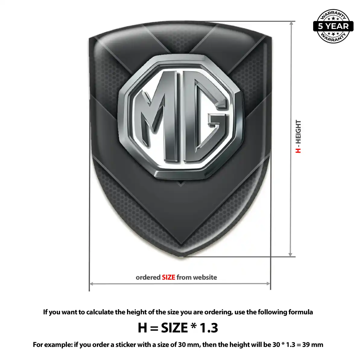 MG Polyurethane Domed Sticker Resin Elite
