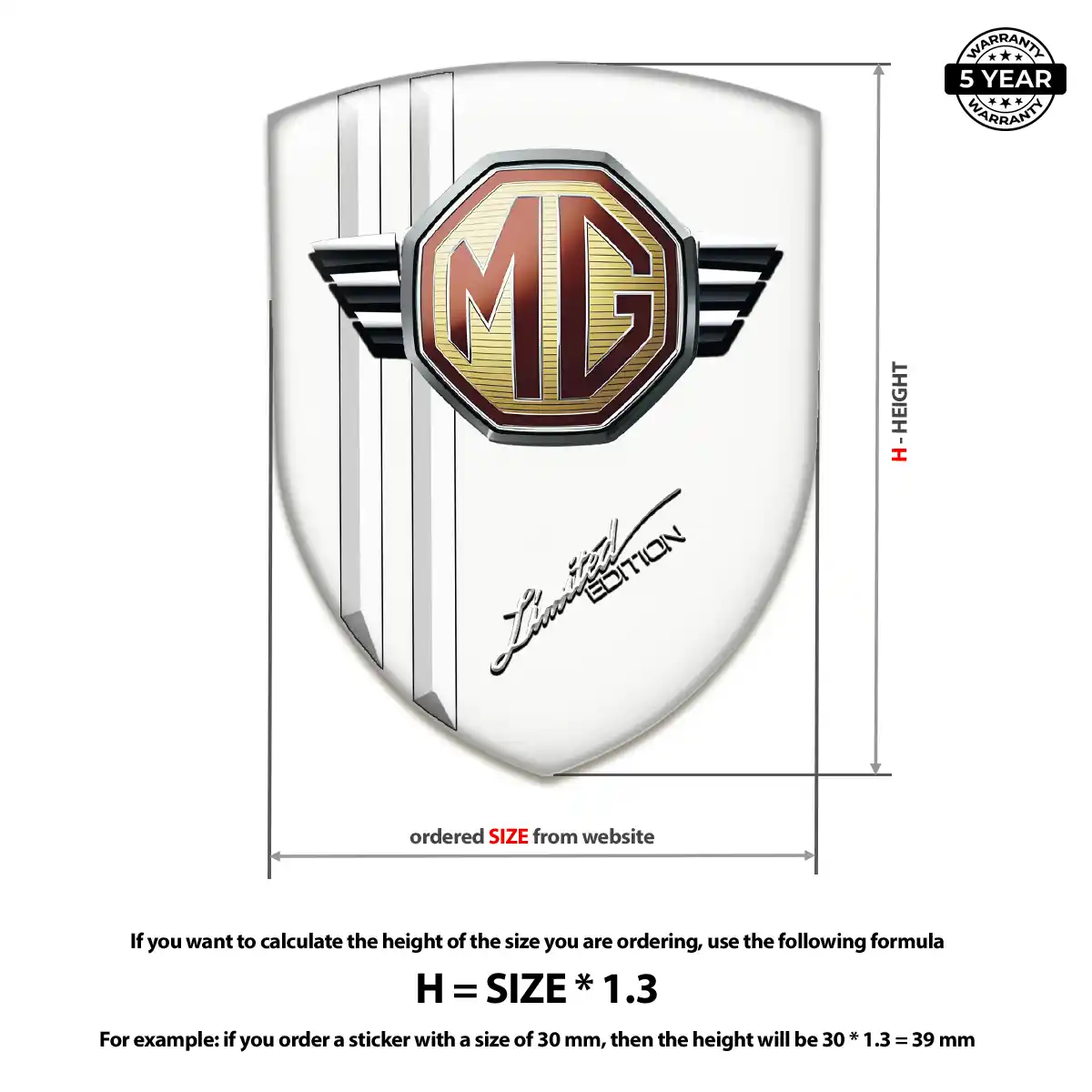 MG Polyurethane Domed Sticker Resin Luxe