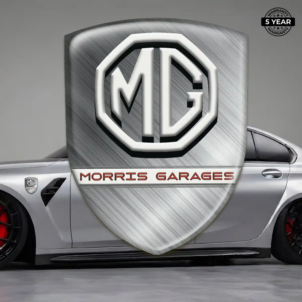 MG Polyurethane Domed Sticker Sleek Style