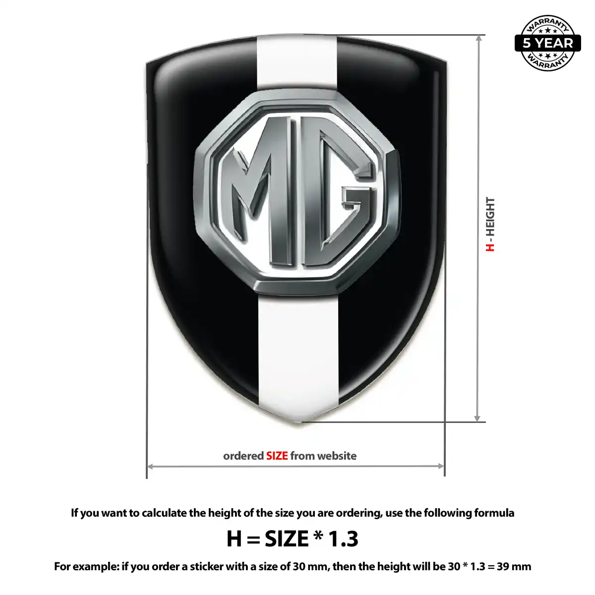 MG Resin Badge Sticker Deluxe Edition