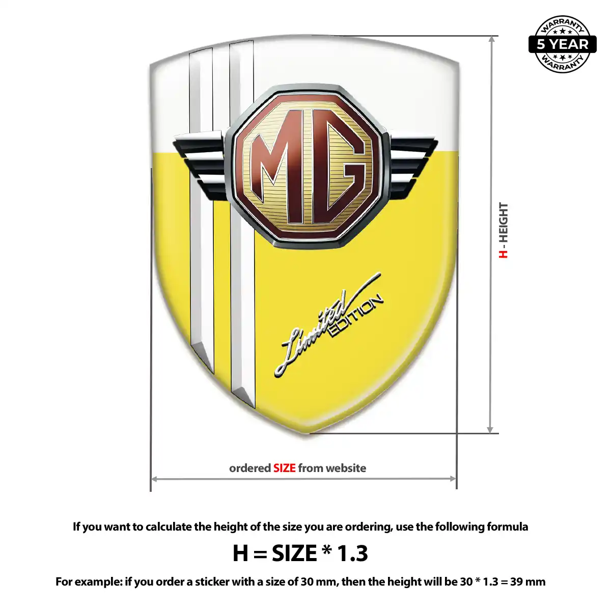 MG Resin Badge Sticker Noble Edition