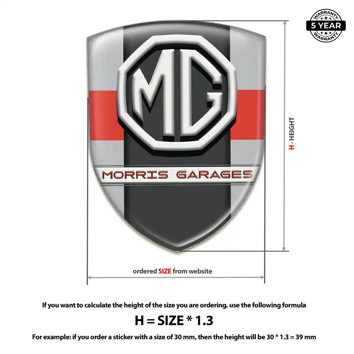 MG Resin Badge Sticker Opulent Line