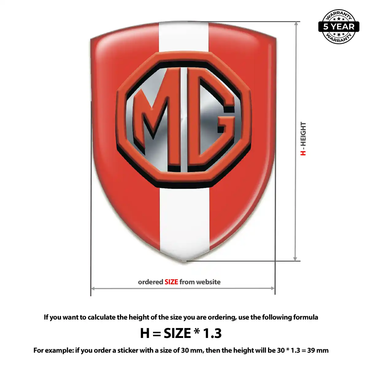 MG Resin Badge Sticker Prestige Line