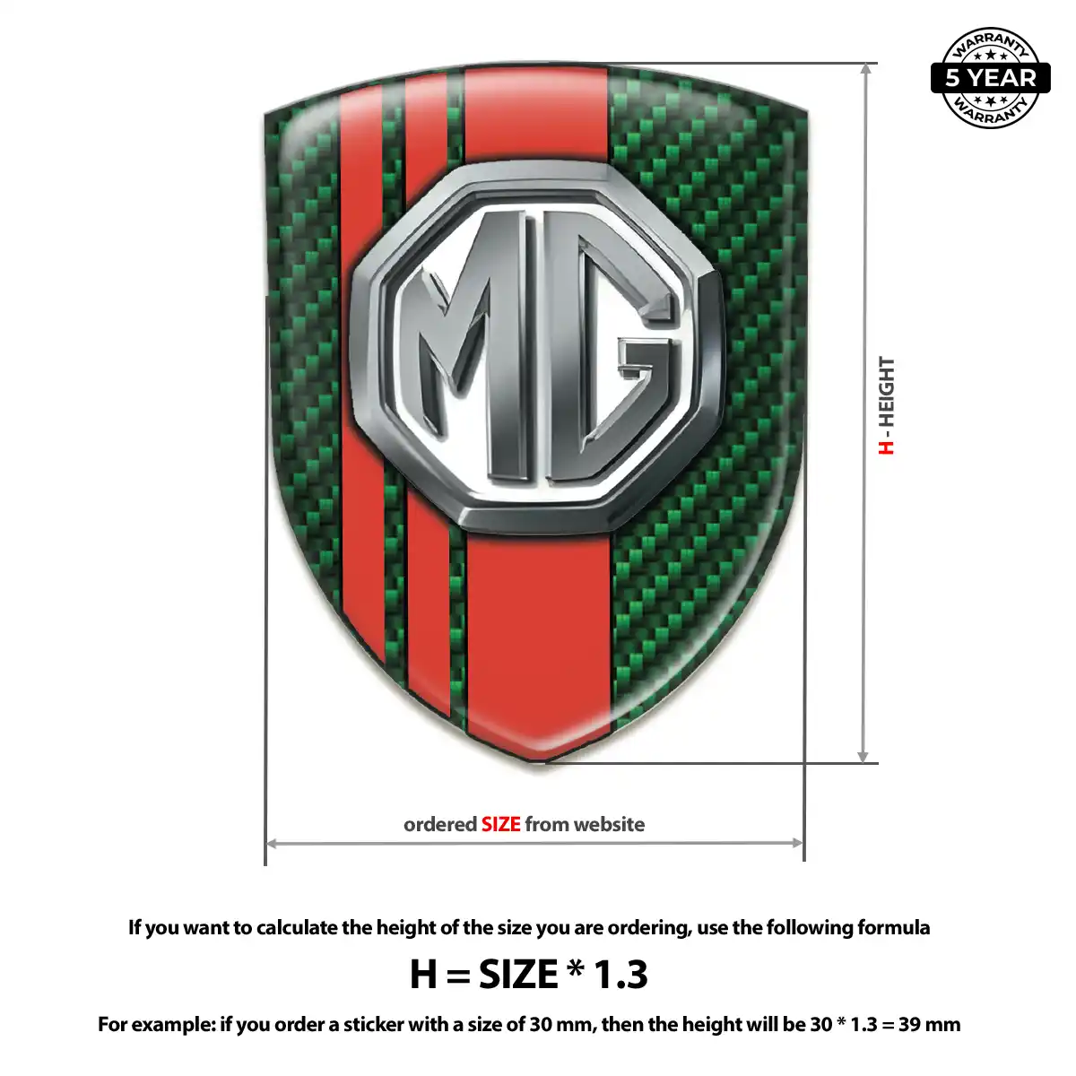 MG Resin Badge Sticker Signature Grade