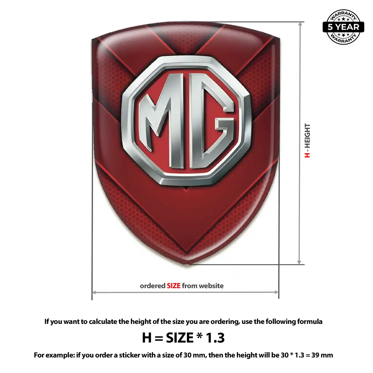 MG Resin Domed Sticker Elite Edition